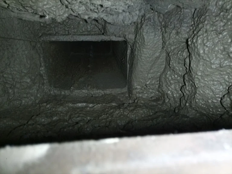 Smoke chamber interior at a Medford fireplace