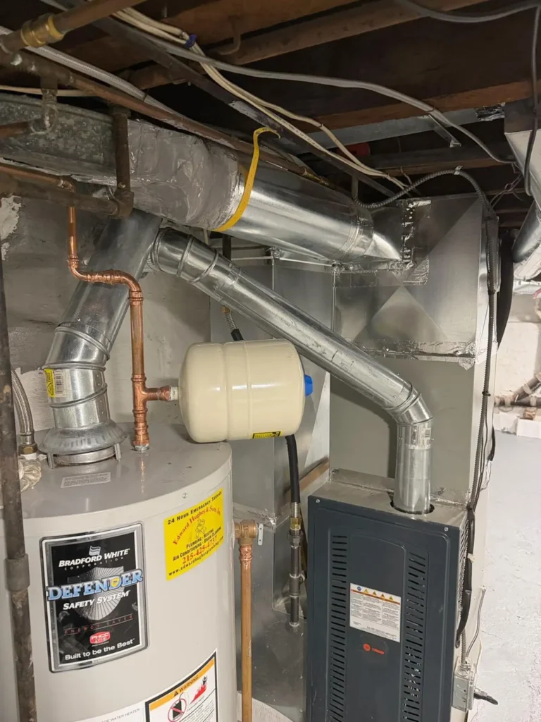 Heating equipment and chimney vent connections in Woodbridge Township