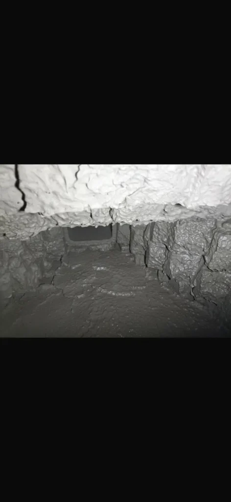 Interior of the smoke chamber at a Morris Plains fireplace